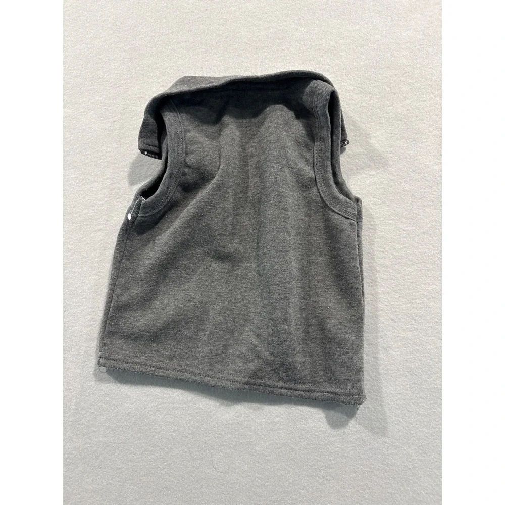 Superman Action Packed Gray Full Zip Fleece Vest Toddler 18M X339-6584-9